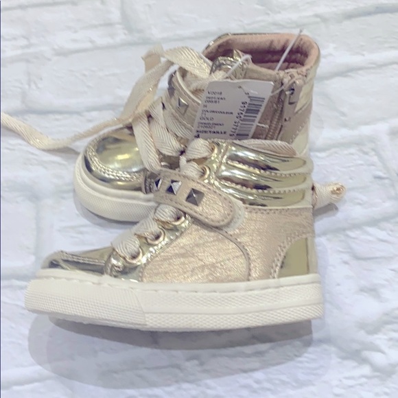 Children's Place Shoes-sneakers/Gold High top*NEW* - Picture 5 of 5